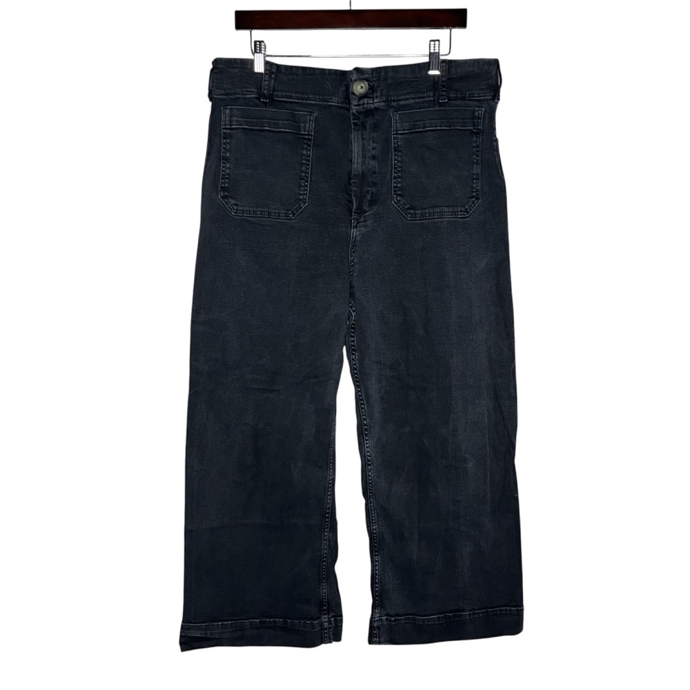 Anthropologie Maeve The Colette High Rise Crop Wide Leg Jeans Patch Pocket - Picture 4 of 10